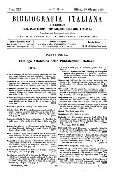 Bibliografia italiana giornale dell'Associazione libraria italiana