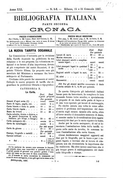 Bibliografia italiana giornale dell'Associazione libraria italiana