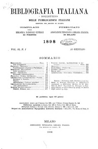 Bibliografia italiana giornale dell'Associazione libraria italiana