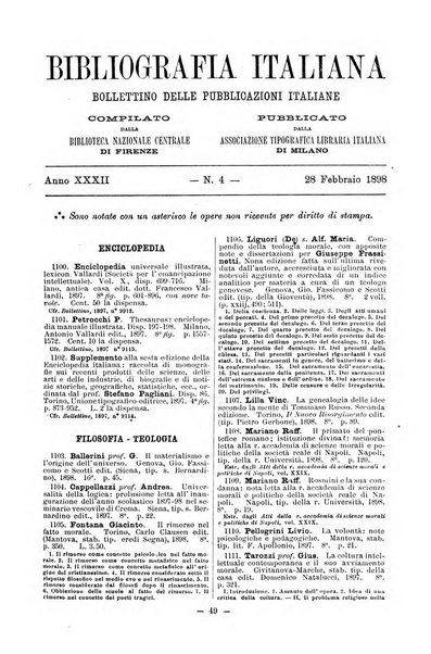 Bibliografia italiana giornale dell'Associazione libraria italiana