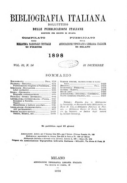 Bibliografia italiana giornale dell'Associazione libraria italiana