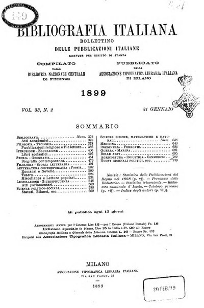 Bibliografia italiana giornale dell'Associazione libraria italiana