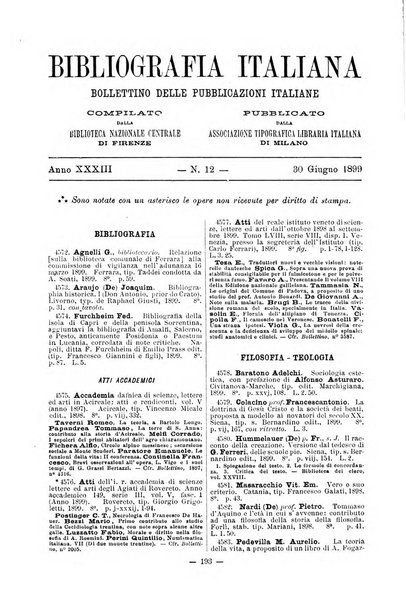 Bibliografia italiana giornale dell'Associazione libraria italiana