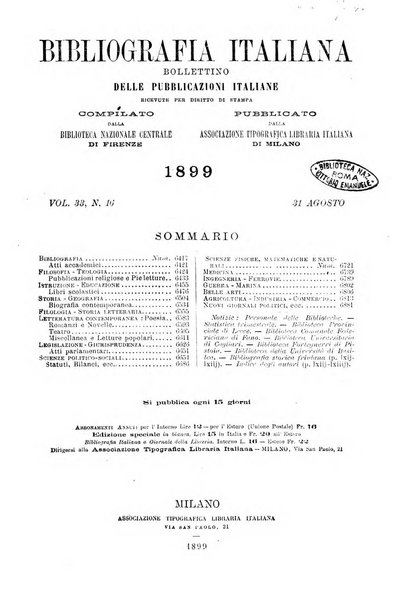 Bibliografia italiana giornale dell'Associazione libraria italiana