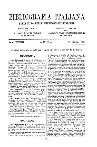 Bibliografia italiana giornale dell'Associazione libraria italiana