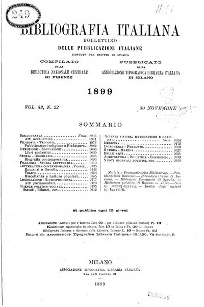 Bibliografia italiana giornale dell'Associazione libraria italiana