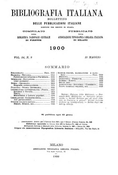 Bibliografia italiana giornale dell'Associazione libraria italiana