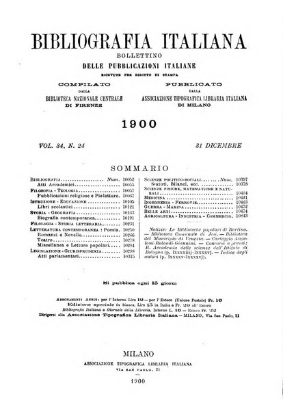 Bibliografia italiana giornale dell'Associazione libraria italiana