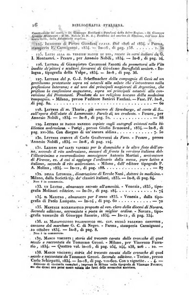 Bibliografia italiana, ossia elenco generale delle opere d'ogni specie e d'ogni lingua stampate in Italia e delle italiane pubblicate all'estero