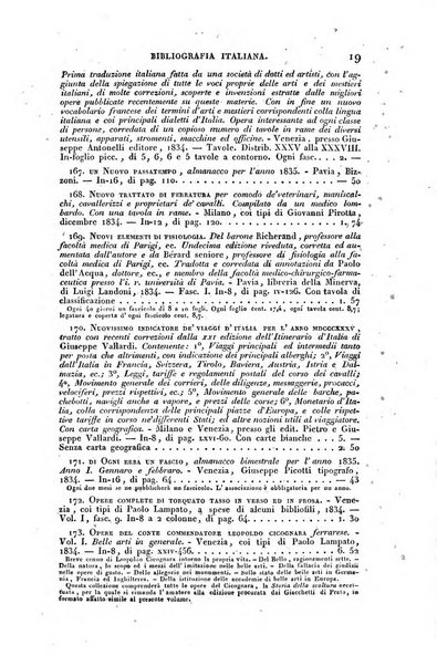 Bibliografia italiana, ossia elenco generale delle opere d'ogni specie e d'ogni lingua stampate in Italia e delle italiane pubblicate all'estero