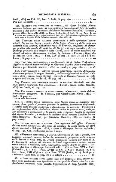 Bibliografia italiana, ossia elenco generale delle opere d'ogni specie e d'ogni lingua stampate in Italia e delle italiane pubblicate all'estero