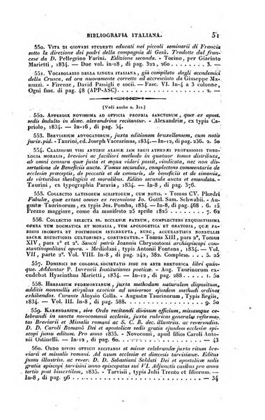 Bibliografia italiana, ossia elenco generale delle opere d'ogni specie e d'ogni lingua stampate in Italia e delle italiane pubblicate all'estero