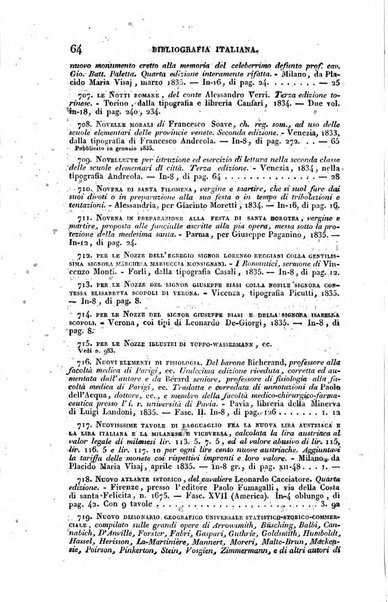 Bibliografia italiana, ossia elenco generale delle opere d'ogni specie e d'ogni lingua stampate in Italia e delle italiane pubblicate all'estero