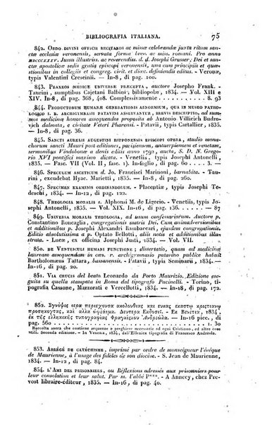 Bibliografia italiana, ossia elenco generale delle opere d'ogni specie e d'ogni lingua stampate in Italia e delle italiane pubblicate all'estero