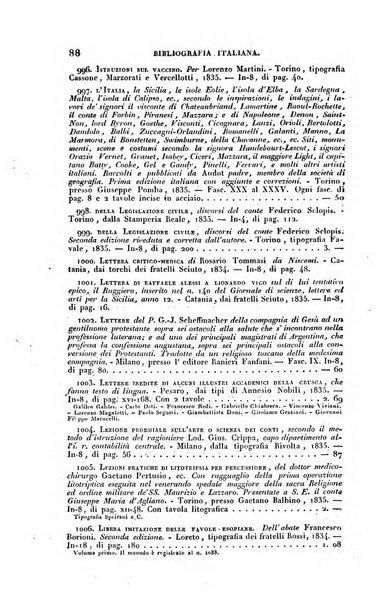 Bibliografia italiana, ossia elenco generale delle opere d'ogni specie e d'ogni lingua stampate in Italia e delle italiane pubblicate all'estero