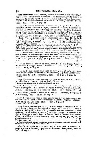 Bibliografia italiana, ossia elenco generale delle opere d'ogni specie e d'ogni lingua stampate in Italia e delle italiane pubblicate all'estero