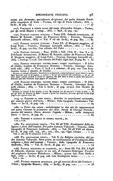 Bibliografia italiana, ossia elenco generale delle opere d'ogni specie e d'ogni lingua stampate in Italia e delle italiane pubblicate all'estero