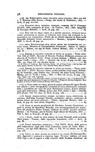 Bibliografia italiana, ossia elenco generale delle opere d'ogni specie e d'ogni lingua stampate in Italia e delle italiane pubblicate all'estero