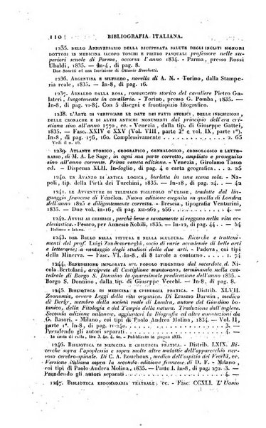 Bibliografia italiana, ossia elenco generale delle opere d'ogni specie e d'ogni lingua stampate in Italia e delle italiane pubblicate all'estero