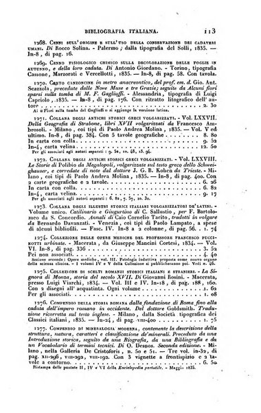 Bibliografia italiana, ossia elenco generale delle opere d'ogni specie e d'ogni lingua stampate in Italia e delle italiane pubblicate all'estero