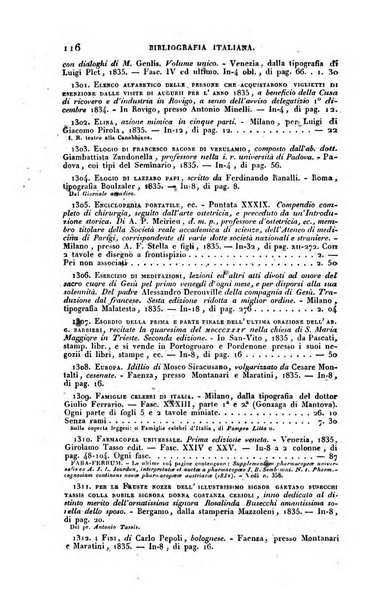 Bibliografia italiana, ossia elenco generale delle opere d'ogni specie e d'ogni lingua stampate in Italia e delle italiane pubblicate all'estero