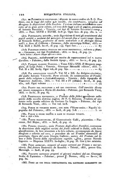 Bibliografia italiana, ossia elenco generale delle opere d'ogni specie e d'ogni lingua stampate in Italia e delle italiane pubblicate all'estero