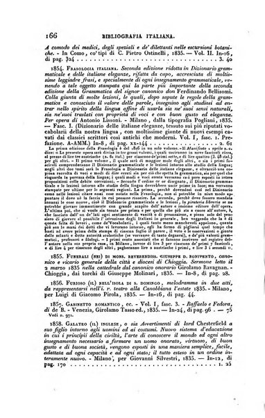 Bibliografia italiana, ossia elenco generale delle opere d'ogni specie e d'ogni lingua stampate in Italia e delle italiane pubblicate all'estero