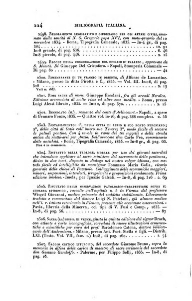 Bibliografia italiana, ossia elenco generale delle opere d'ogni specie e d'ogni lingua stampate in Italia e delle italiane pubblicate all'estero