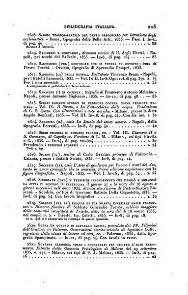 Bibliografia italiana, ossia elenco generale delle opere d'ogni specie e d'ogni lingua stampate in Italia e delle italiane pubblicate all'estero