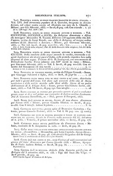 Bibliografia italiana, ossia elenco generale delle opere d'ogni specie e d'ogni lingua stampate in Italia e delle italiane pubblicate all'estero