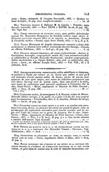 Bibliografia italiana, ossia elenco generale delle opere d'ogni specie e d'ogni lingua stampate in Italia e delle italiane pubblicate all'estero