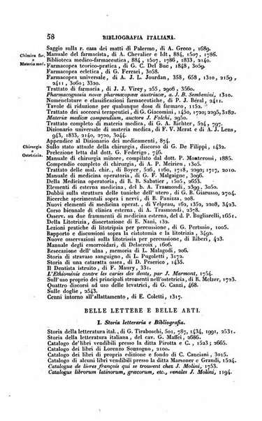 Bibliografia italiana, ossia elenco generale delle opere d'ogni specie e d'ogni lingua stampate in Italia e delle italiane pubblicate all'estero