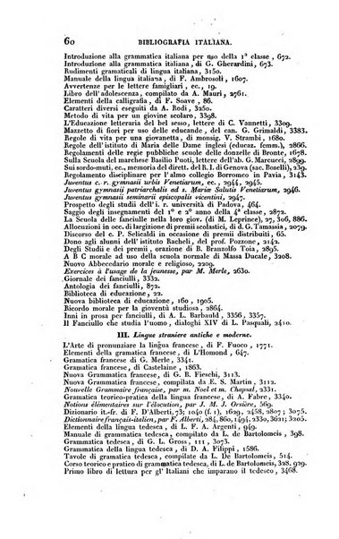 Bibliografia italiana, ossia elenco generale delle opere d'ogni specie e d'ogni lingua stampate in Italia e delle italiane pubblicate all'estero