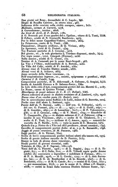 Bibliografia italiana, ossia elenco generale delle opere d'ogni specie e d'ogni lingua stampate in Italia e delle italiane pubblicate all'estero