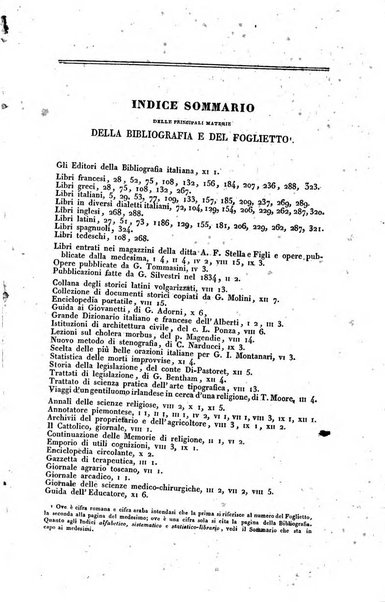 Bibliografia italiana, ossia elenco generale delle opere d'ogni specie e d'ogni lingua stampate in Italia e delle italiane pubblicate all'estero