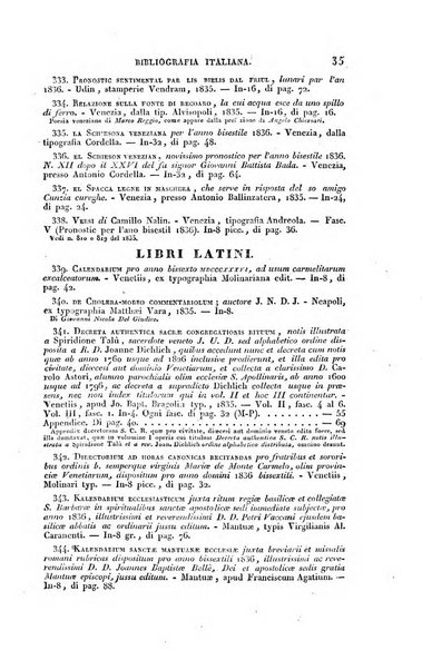 Bibliografia italiana, ossia elenco generale delle opere d'ogni specie e d'ogni lingua stampate in Italia e delle italiane pubblicate all'estero