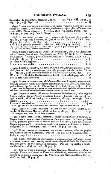 Bibliografia italiana, ossia elenco generale delle opere d'ogni specie e d'ogni lingua stampate in Italia e delle italiane pubblicate all'estero