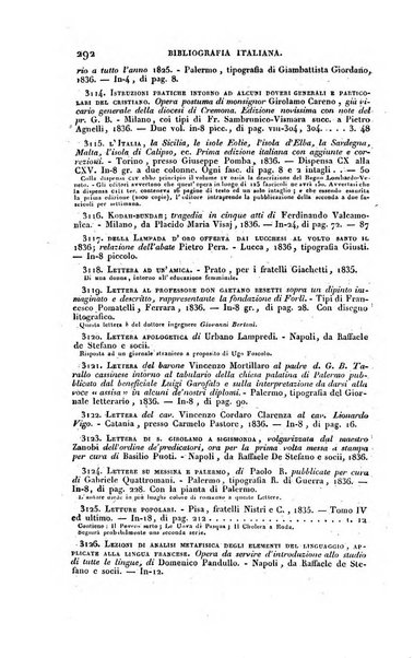 Bibliografia italiana, ossia elenco generale delle opere d'ogni specie e d'ogni lingua stampate in Italia e delle italiane pubblicate all'estero