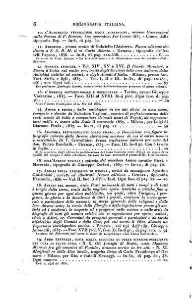 Bibliografia italiana, ossia elenco generale delle opere d'ogni specie e d'ogni lingua stampate in Italia e delle italiane pubblicate all'estero