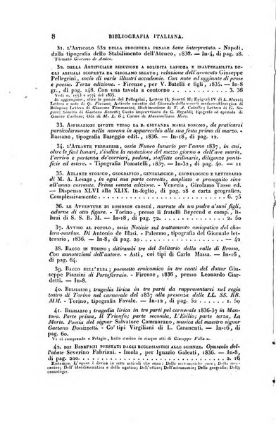 Bibliografia italiana, ossia elenco generale delle opere d'ogni specie e d'ogni lingua stampate in Italia e delle italiane pubblicate all'estero