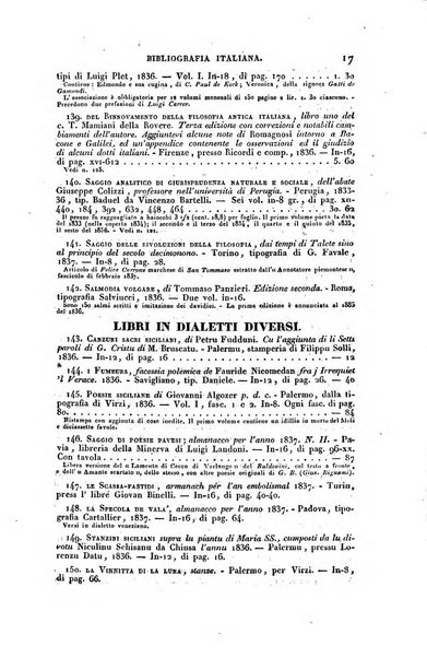 Bibliografia italiana, ossia elenco generale delle opere d'ogni specie e d'ogni lingua stampate in Italia e delle italiane pubblicate all'estero