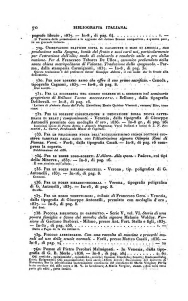 Bibliografia italiana, ossia elenco generale delle opere d'ogni specie e d'ogni lingua stampate in Italia e delle italiane pubblicate all'estero