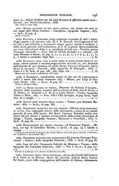 Bibliografia italiana, ossia elenco generale delle opere d'ogni specie e d'ogni lingua stampate in Italia e delle italiane pubblicate all'estero