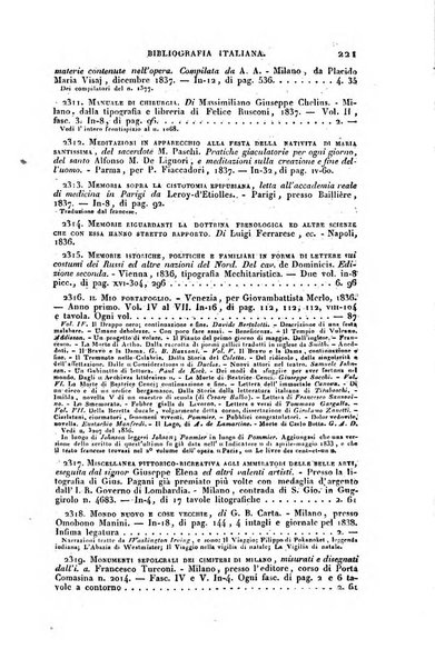 Bibliografia italiana, ossia elenco generale delle opere d'ogni specie e d'ogni lingua stampate in Italia e delle italiane pubblicate all'estero