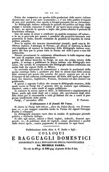 Bibliografia italiana, ossia elenco generale delle opere d'ogni specie e d'ogni lingua stampate in Italia e delle italiane pubblicate all'estero