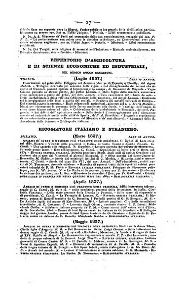 Bibliografia italiana, ossia elenco generale delle opere d'ogni specie e d'ogni lingua stampate in Italia e delle italiane pubblicate all'estero