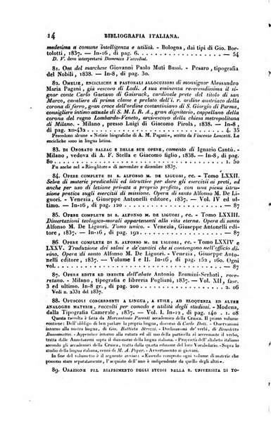 Bibliografia italiana, ossia elenco generale delle opere d'ogni specie e d'ogni lingua stampate in Italia e delle italiane pubblicate all'estero