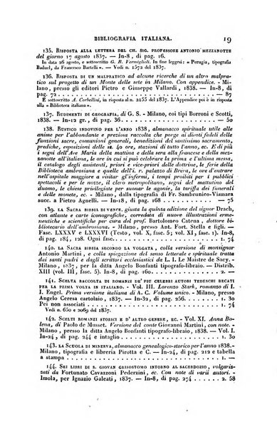 Bibliografia italiana, ossia elenco generale delle opere d'ogni specie e d'ogni lingua stampate in Italia e delle italiane pubblicate all'estero