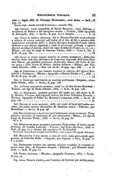 Bibliografia italiana, ossia elenco generale delle opere d'ogni specie e d'ogni lingua stampate in Italia e delle italiane pubblicate all'estero