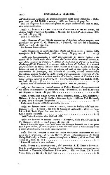 Bibliografia italiana, ossia elenco generale delle opere d'ogni specie e d'ogni lingua stampate in Italia e delle italiane pubblicate all'estero